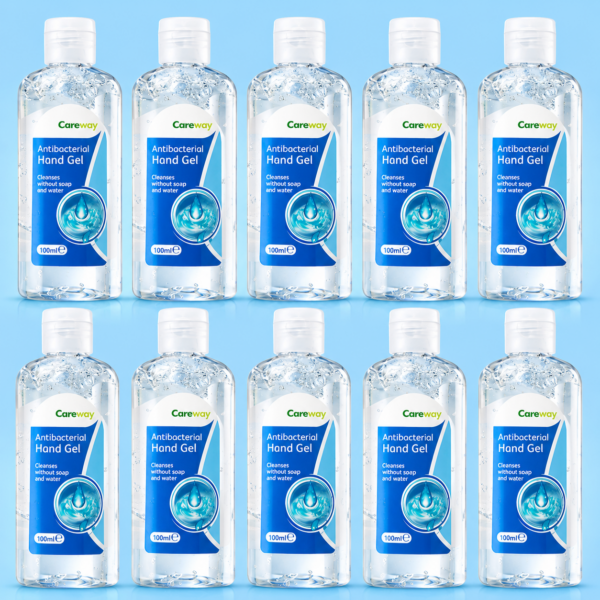 CAREWAY ANTIBACTERIAL HAND GEL (X 10 bottles of 100ml)
