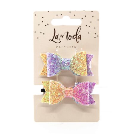 GLITTER BOW SET 2PCS