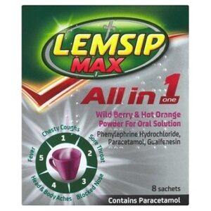 LEMSIP MAX ALL IN ONE WILD BERRY AND ORANGE HOT DRINK