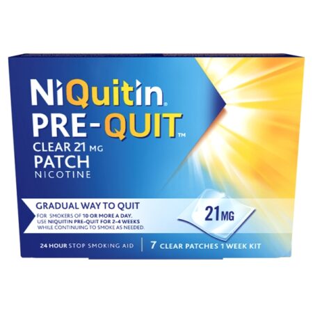 NIQUITIN 21MG PRE QUIT CLEAR PATCH