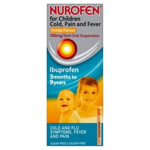 NUROFEN FOR CHILDREN COLD FEVER & PAIN ORANGE