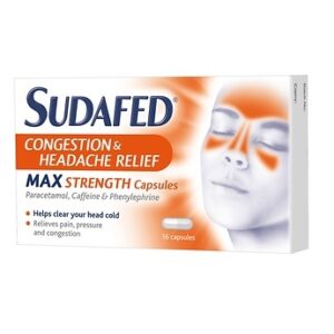 SUDAFED CONGESTION & HEADACHE RELIEF MAX STRENGTH CAPSULES