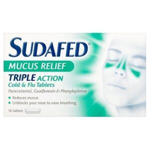 Sudafed Mucus Relief Triple Action Cold & Flu Tablets