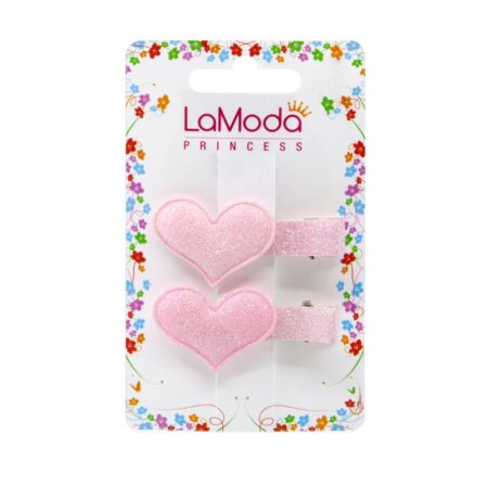 PADDED PINK GLITTER HEART SLEEPIES