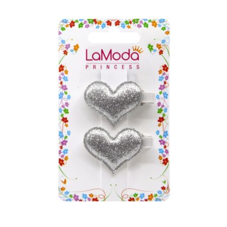 PADDED SILVER GLITTER HEART SLEEPIES