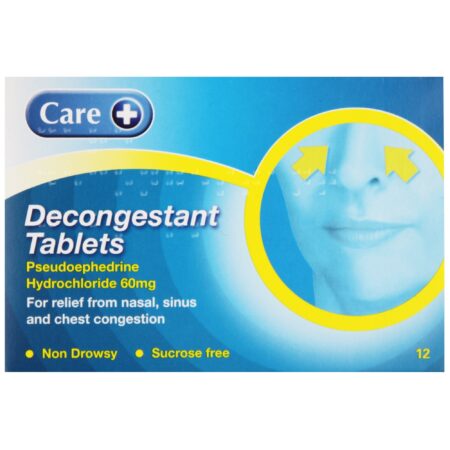 CARE DECONGESTANT TABLETS (GENERIC SUDAFED)
