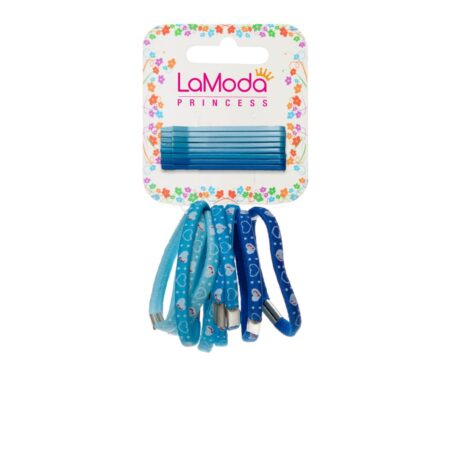 BLUE HEART HAIR BAND & GRIP SET