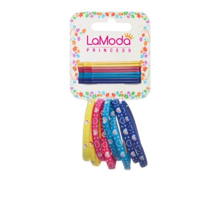 MULTICOLOURED HEART HAIR BAND & GRIP SET