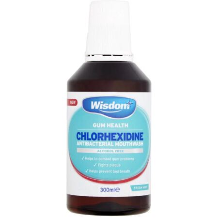 Wisdom Mouthwash Chlorhexidine Mint Alcohol free