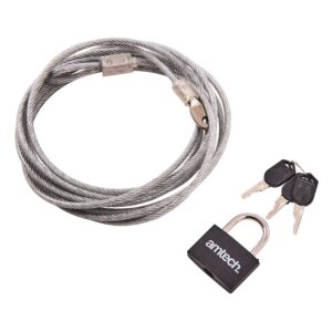 300cm (120″) x 4mm security cable with padlock