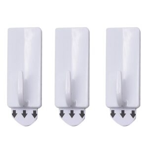 3 Piece rectangular, removable self-adhesive hook set (2cm x 5cm)